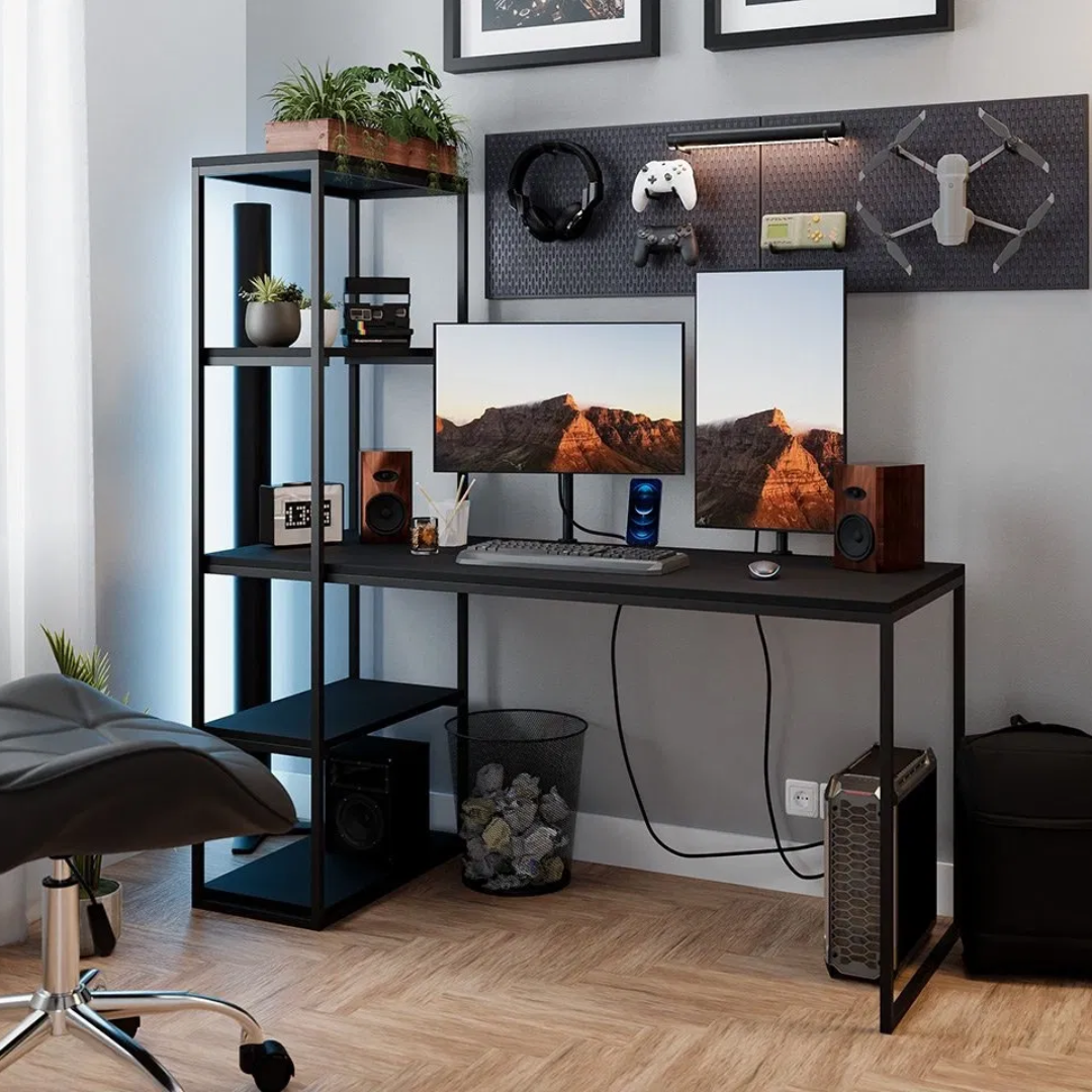 Toaletný stolík Wifa (čierna + čierny molet)