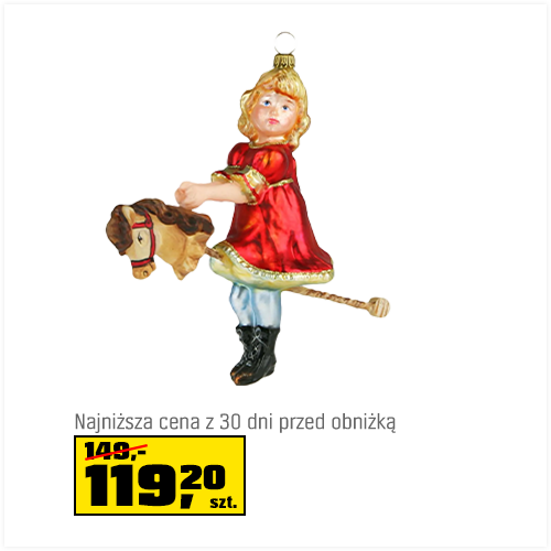 Bombka formowana Dziewczynk na koniku