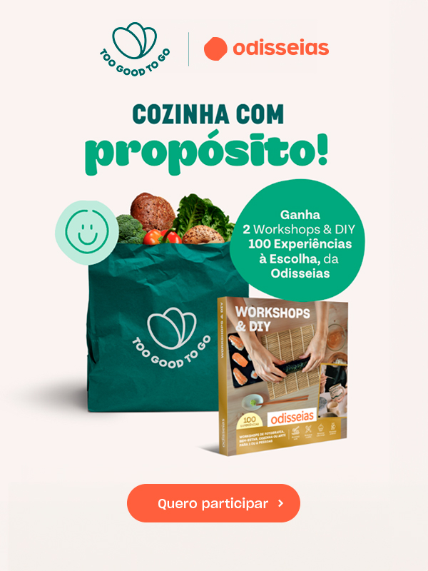 Cozinha com Propósito! Queremos que a nossa celebração de 20 anos de experiências tenha impacto! Por isso, decidimos partilhá-la com a Too Good To Go.