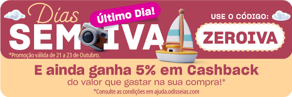 último dia sem IVA! Código ZEROIVA