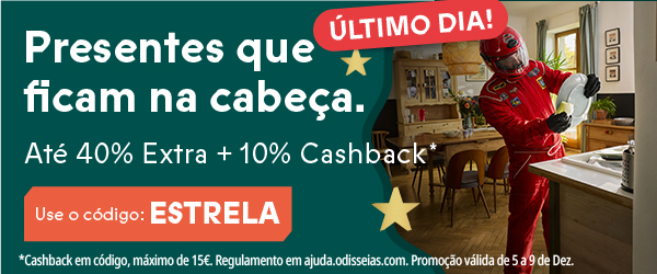 último dia! Até 40% extra e 10% cashback código ESTRELA