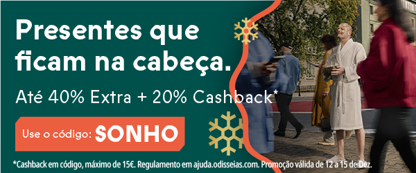 Até -40% extra e 20% cashback com o código SONHO