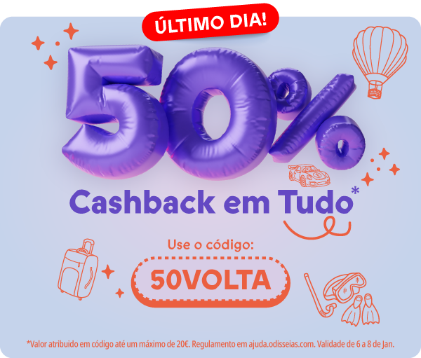 A terminar! Use código BYEBYE para até -40% extra e 5% em cashback