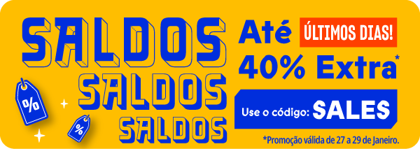 A terminar! Use código SALES para até -40% extra