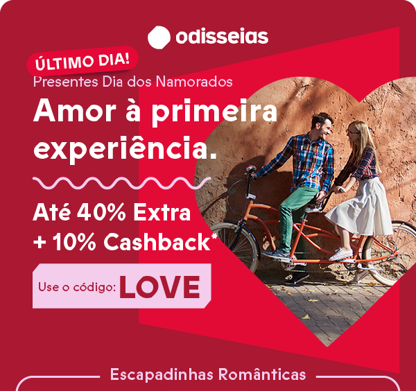 Amor à primeira experiência | Descontos até -40% Extra + 10% de Cashback