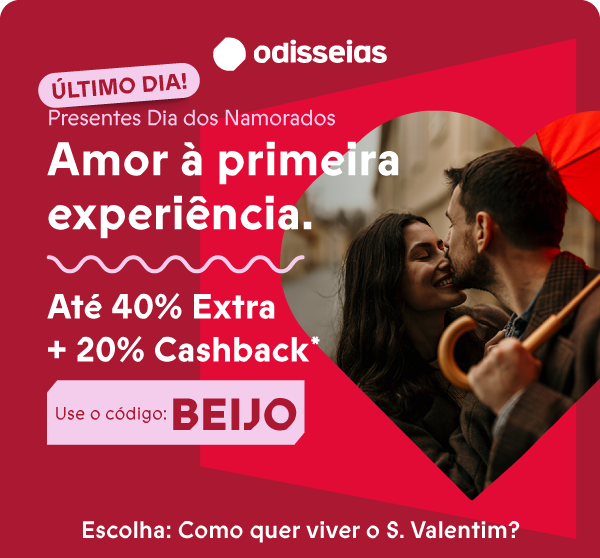 Amor à primeira experiência | Descontos até -40% Extra +20% de Cashback