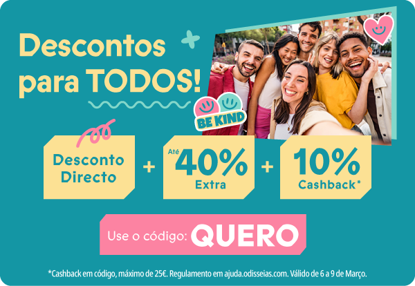 Até -40% EXTRA em experiências com o código VIVA