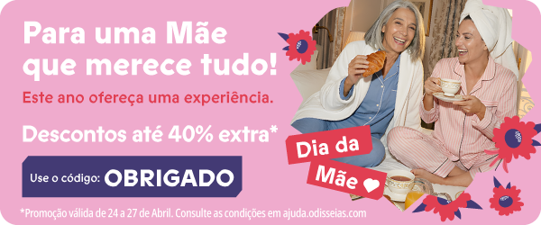 Desconto até -40% extra com o código OBRIGADO
