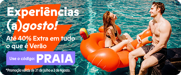 Experiências de verão mais baratas com o código PRAIA