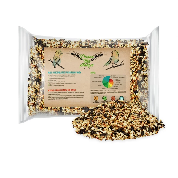 ziarno pokarm na zimę dla ptaków zimujących