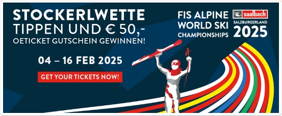 Die gro&szlig;e oeticket Stockerlwette zu den FIS Alpine Ski Weltmeisterschaften Saalbach 2025