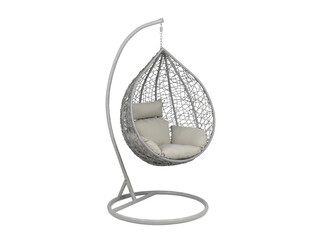 Fotel wiszący do ogrodu Durango ze stelażem Garden Point jasnoszary