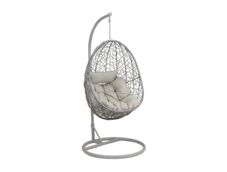 Fotel wiszący do ogrodu Sarasota ze stelażem Garden Point jasnoszary