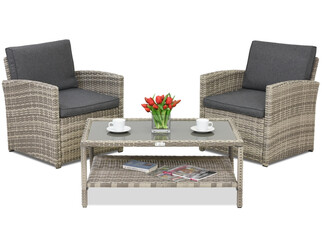 Meble ogrodowe Monaco Terrace Garden Point jasnoszare