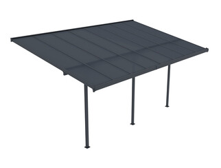 Poliwęglanowe zadaszenie tarasu Nevada 3,05 x 4,96 m CoverTech antracyt