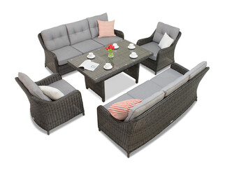 Duży zestaw mebli ogrodowych Toledo Apetito 8 antracyt Garden Point