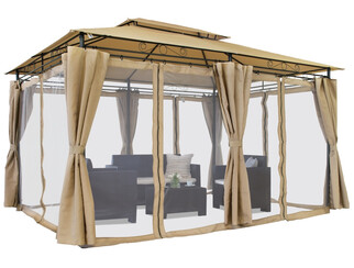 Pawilon ogrodowy Ibiza 3x4m kremowy z moskitierą Garden Point