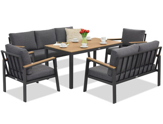 Zestaw aluminiowy Zakintos Wood Apetito 7 Garden Point