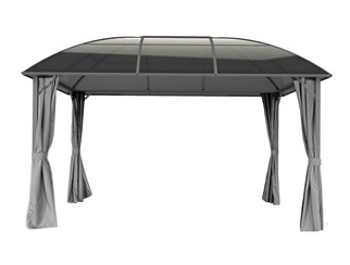 Metalowa altana Dominikana 3x4 z zasłonami Garden Point antracyt