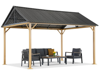 Aluminiowa altana ogrodowa Teramo 3x5,8 m Garden Point