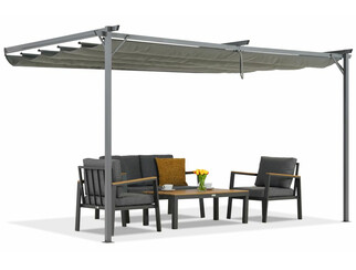 Antracytowe zadaszenie tarasu Santana 3x4 Garden Point