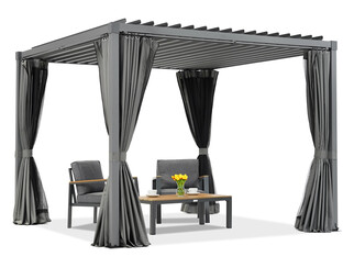 Antracytowa pergola tarasowa Madera Premium 3x4m Garden Point