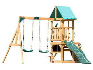 Drewniany plac zabaw z wieżyczką Jerzyk Garden Point