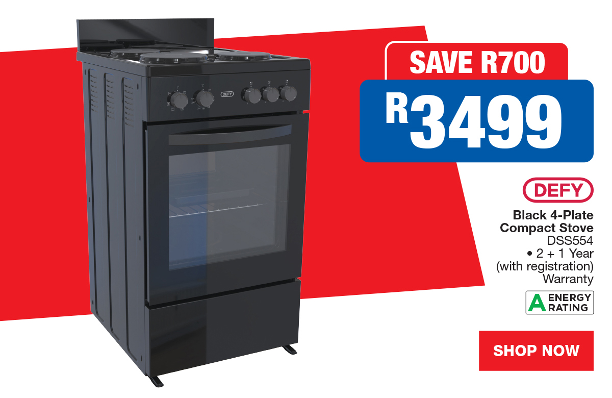 Defy black 4 plate stove