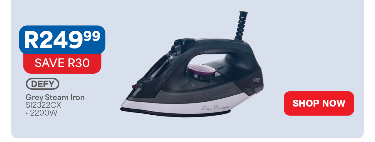 Defy Grey Steam Iron