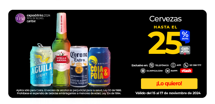 Cervezas hasta el 25%