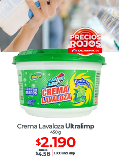 Lava platos ultralimp crema 450 gramo a $4.58 precio a $2.190