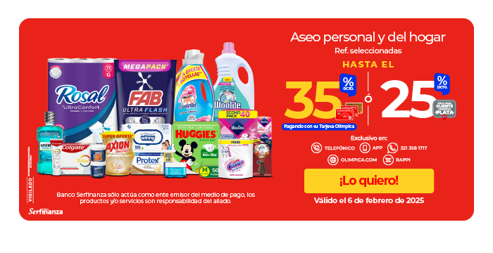 Hasta 35% TCO 0 25% TP ASEO personal