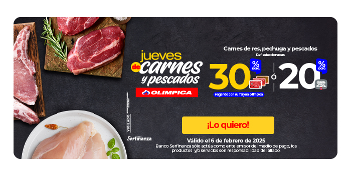 Jueves de carnes de res y pescados