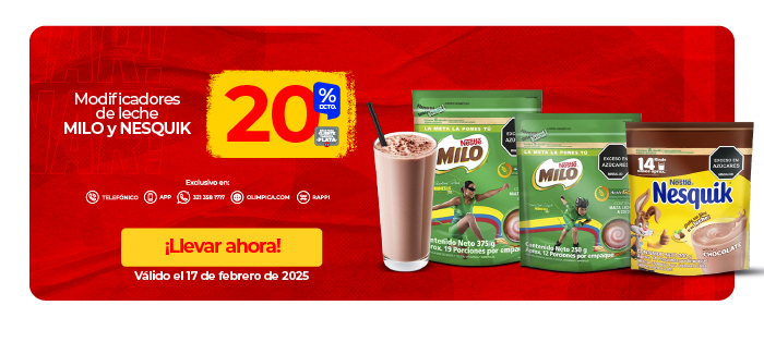 Lunes de desayuno: 20% Milo & Nesquik: