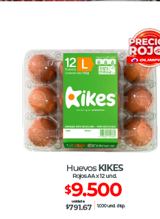 Huevos Kikes Rojo AA x12