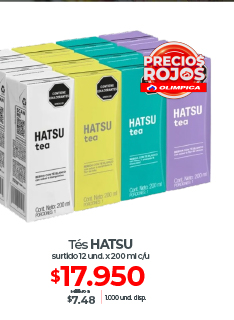 Té Hatsu Surtido 200 Ml x 12