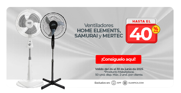 Ventiladores Home Elements, Samurai Y Mertec