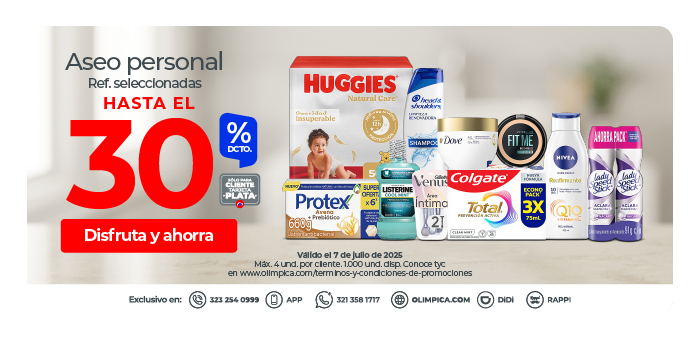 30% en aseo del hogar