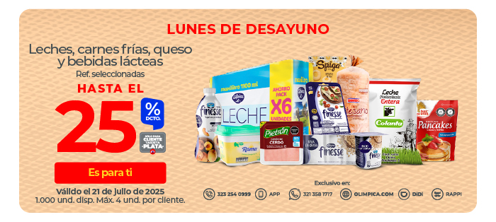 Lunes de desayuno. Mismo que 14 de julio