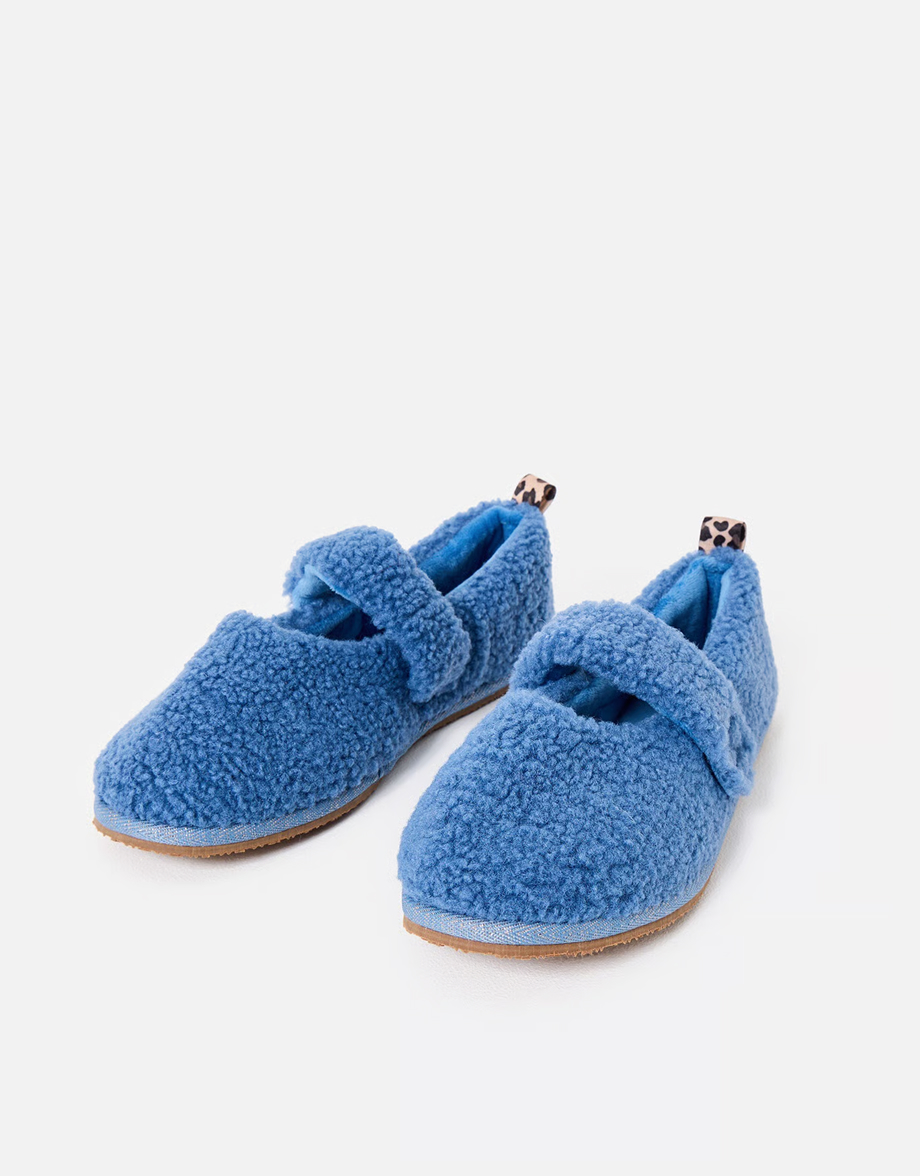 Blue Borg Mary Jane Slippers