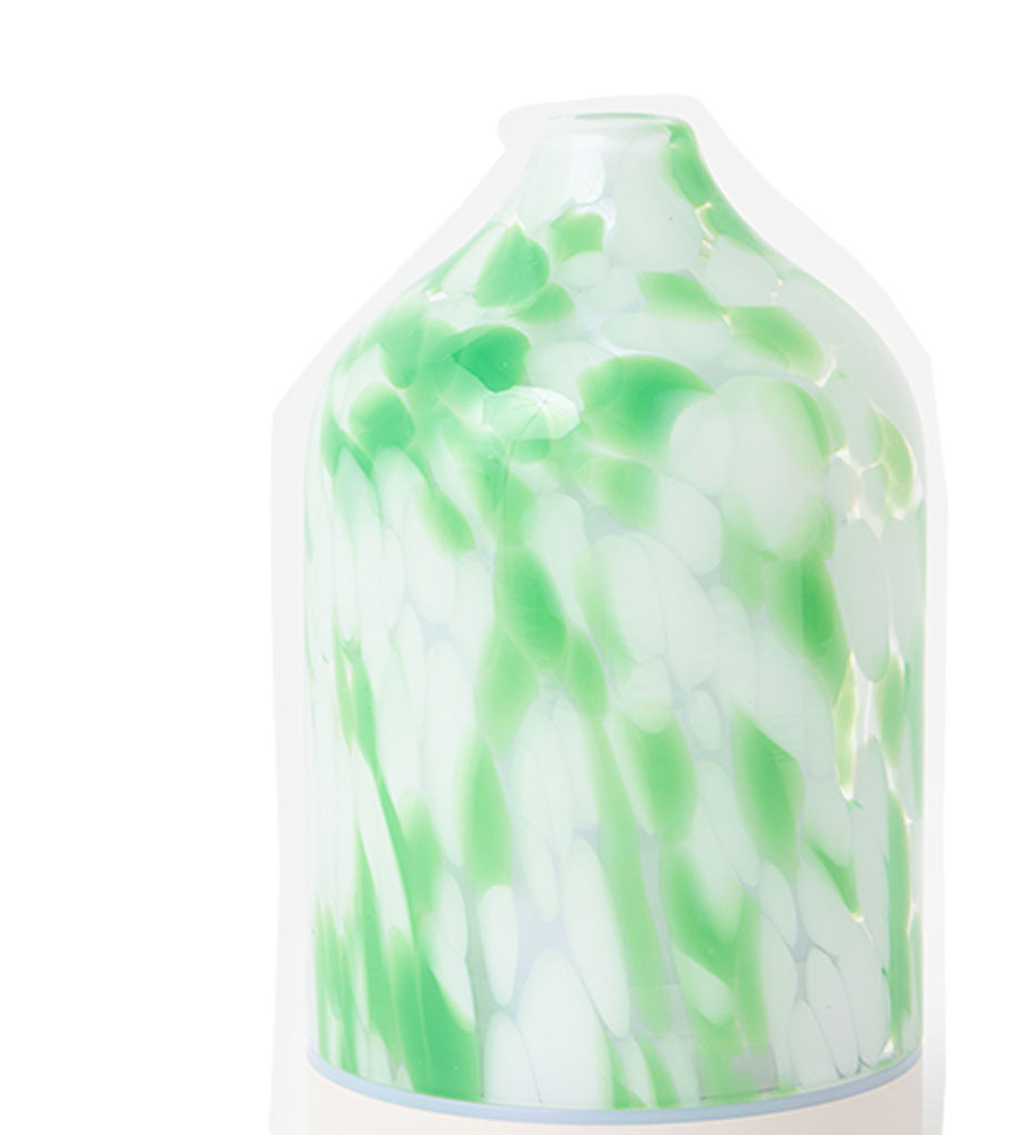 Pintar Green & White Glass Essential Oil Electric Aroma Diffuser