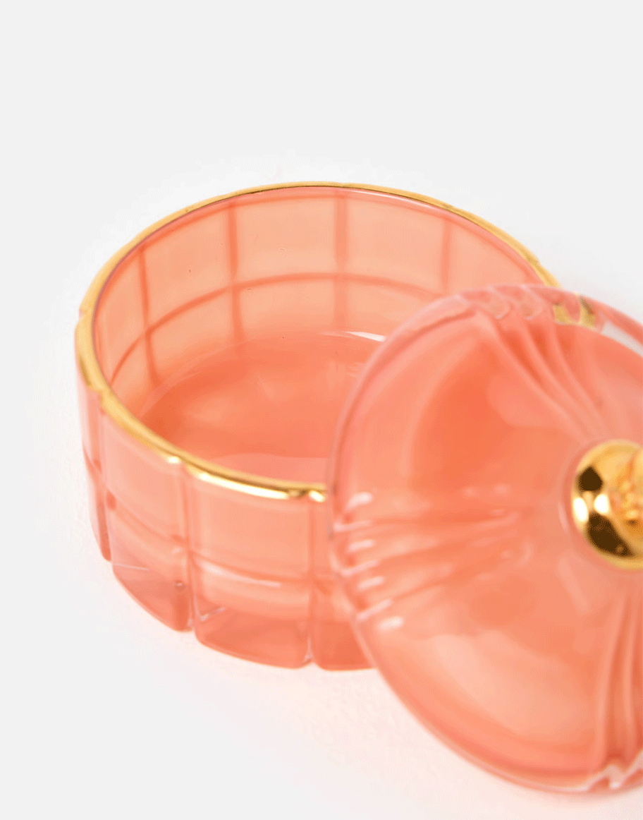 Ola Coral & Gold Storage Pot