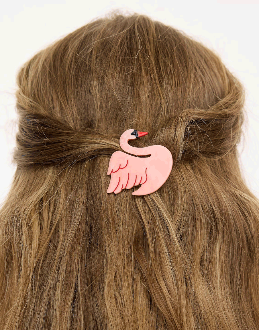 Florence Resin Swan Hair Clip