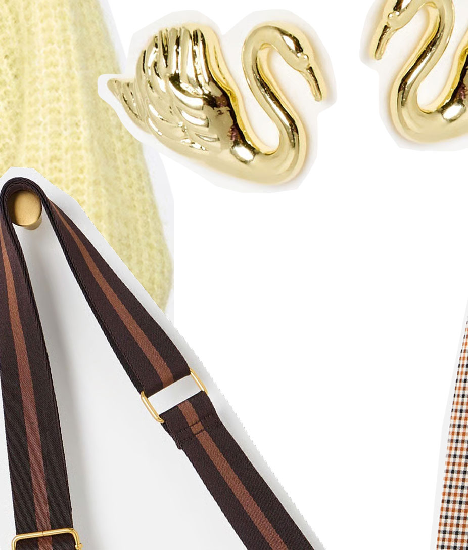 Sydney Swan Gold Plated Stud Earrings