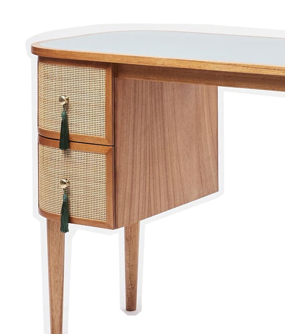 Kinship Rattan Teal Blue Dressing Table