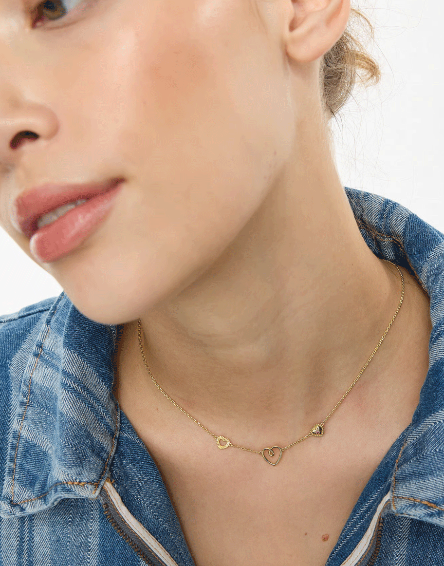 Davina Tourmaline Gold Plated Pendant Necklace