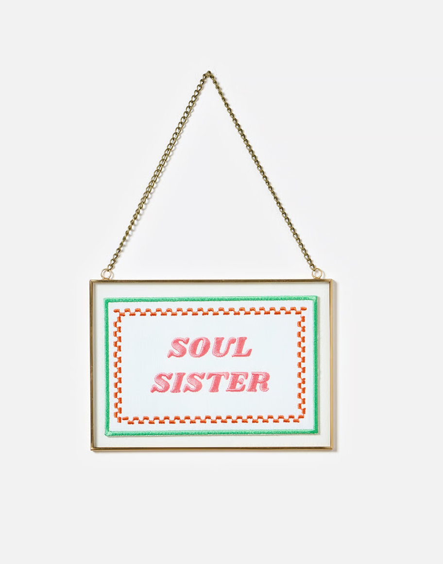 Soul Sister Hanging Glass Wall Art