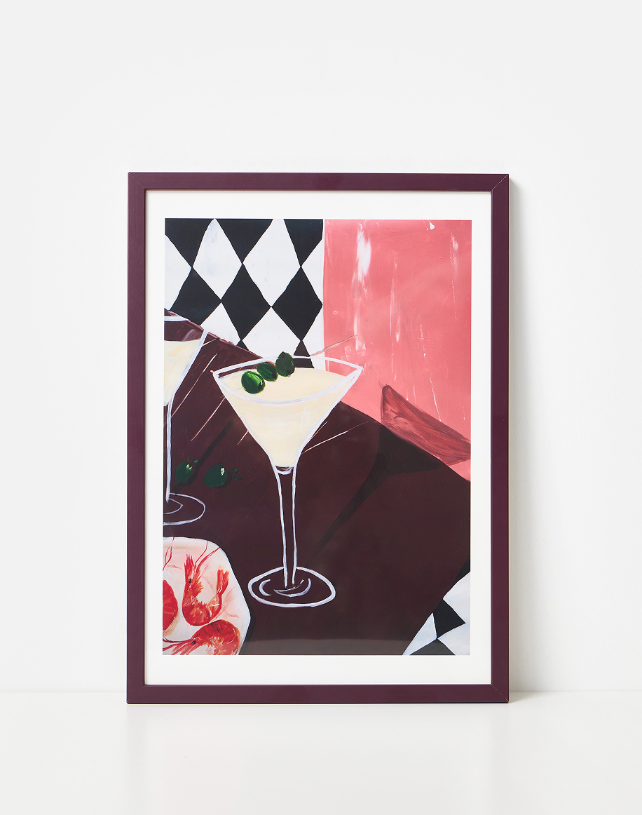 Martini & Olives Wall Art Print