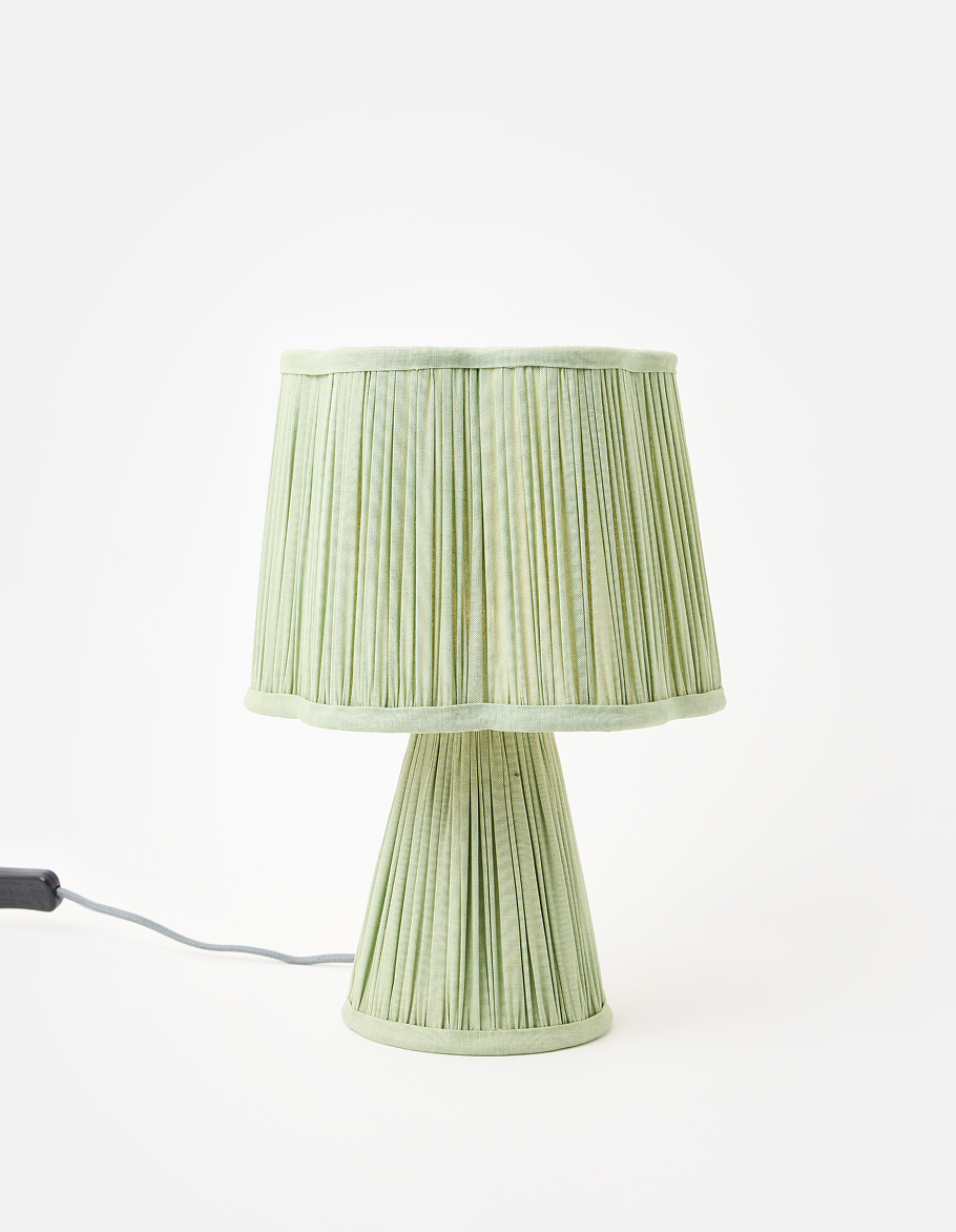 Pli Green Pleated Desk & Table Lamp