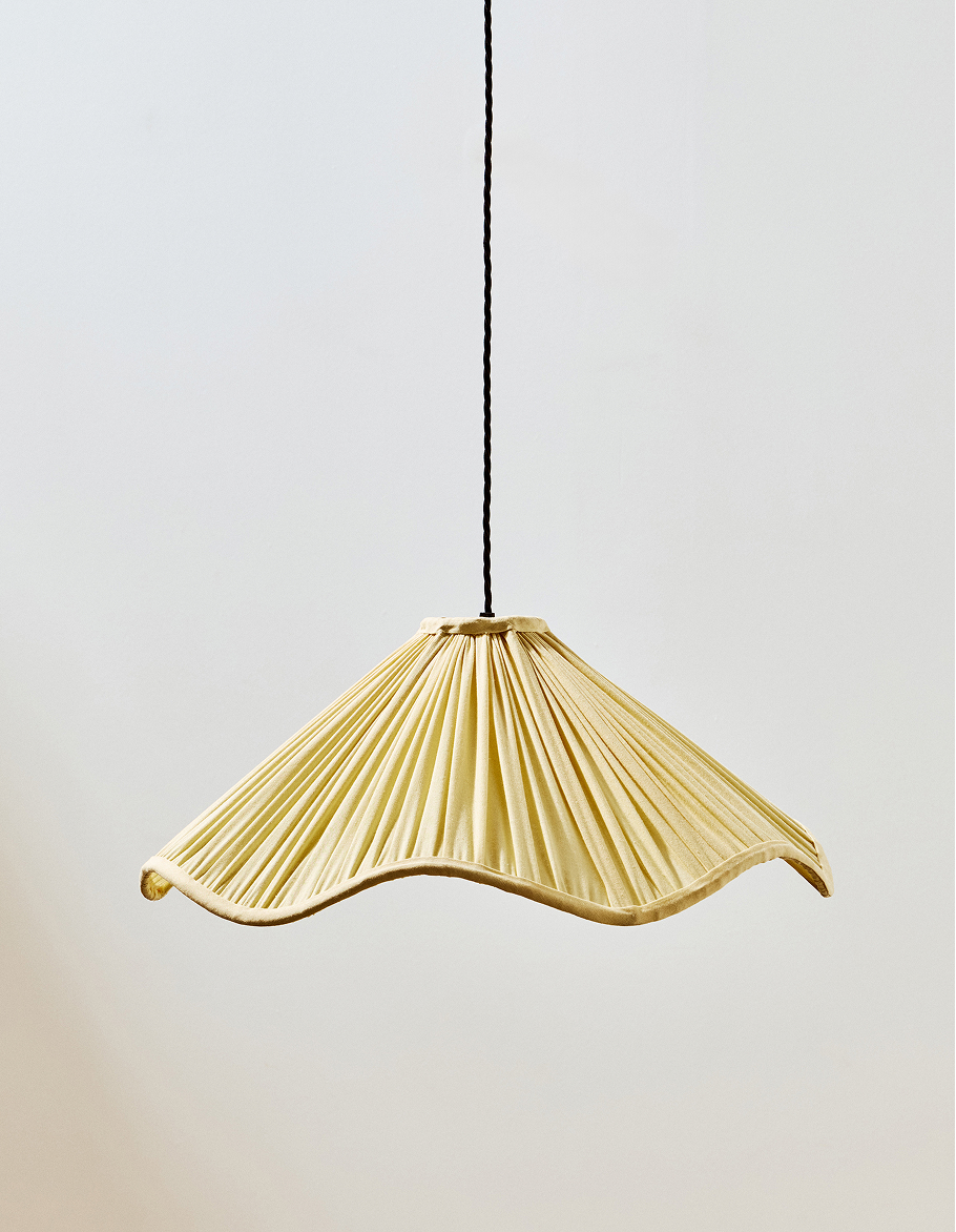 Pli Yellow Pleated Lamp Shade